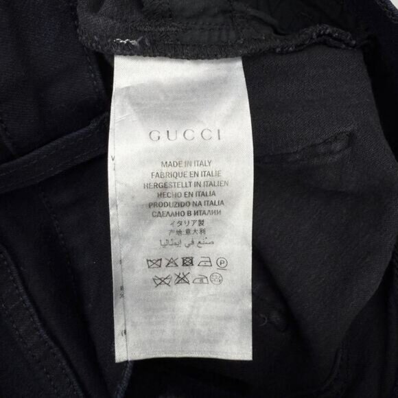 GUCCI Appliqué Black Butterfly Skinny Denim Jean Sz 28 - Picture 7 of 9